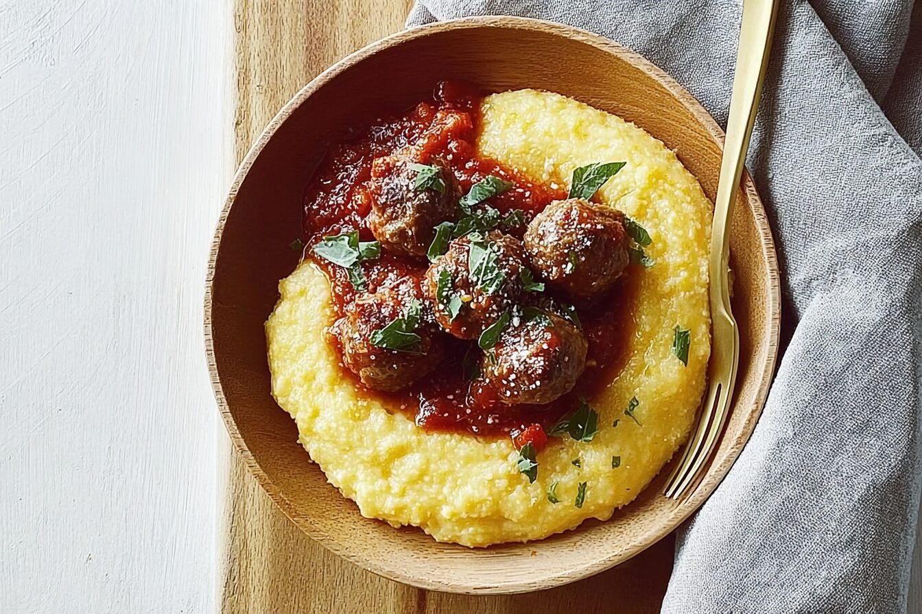 Polenta And Meatballs