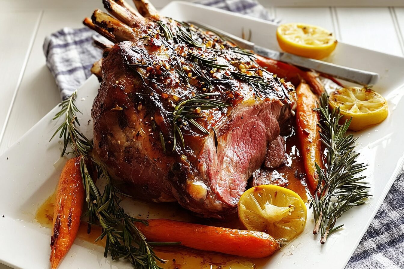 Rosemary Garlic Lemon Roast Lamb