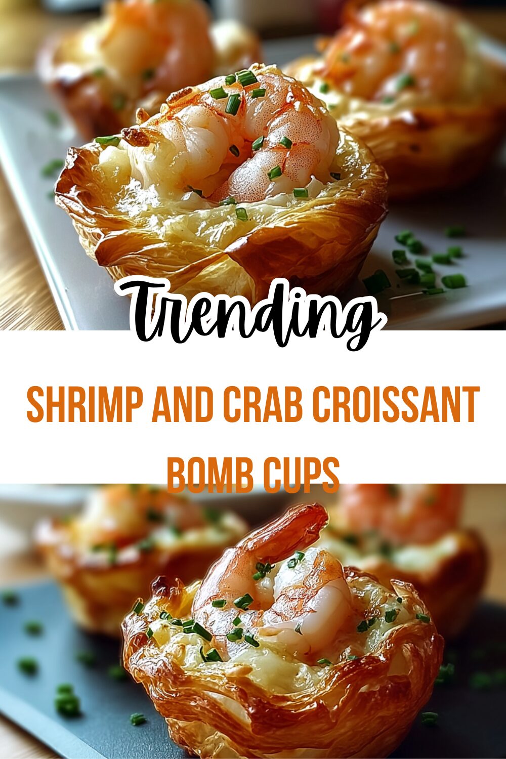 Shrimp And Crab Croissant Bomb Cups