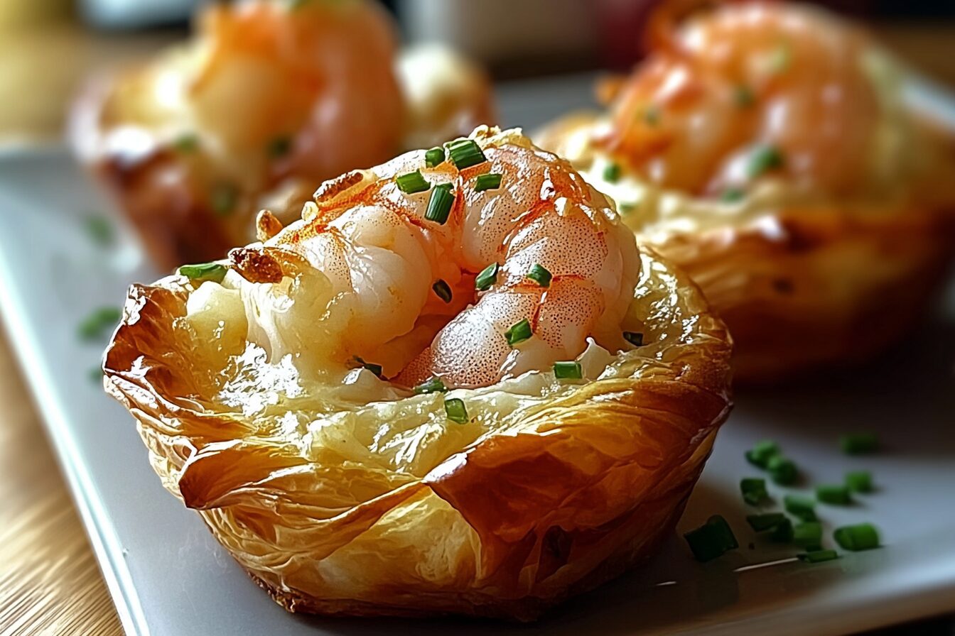 Shrimp And Crab Croissant Bomb Cups