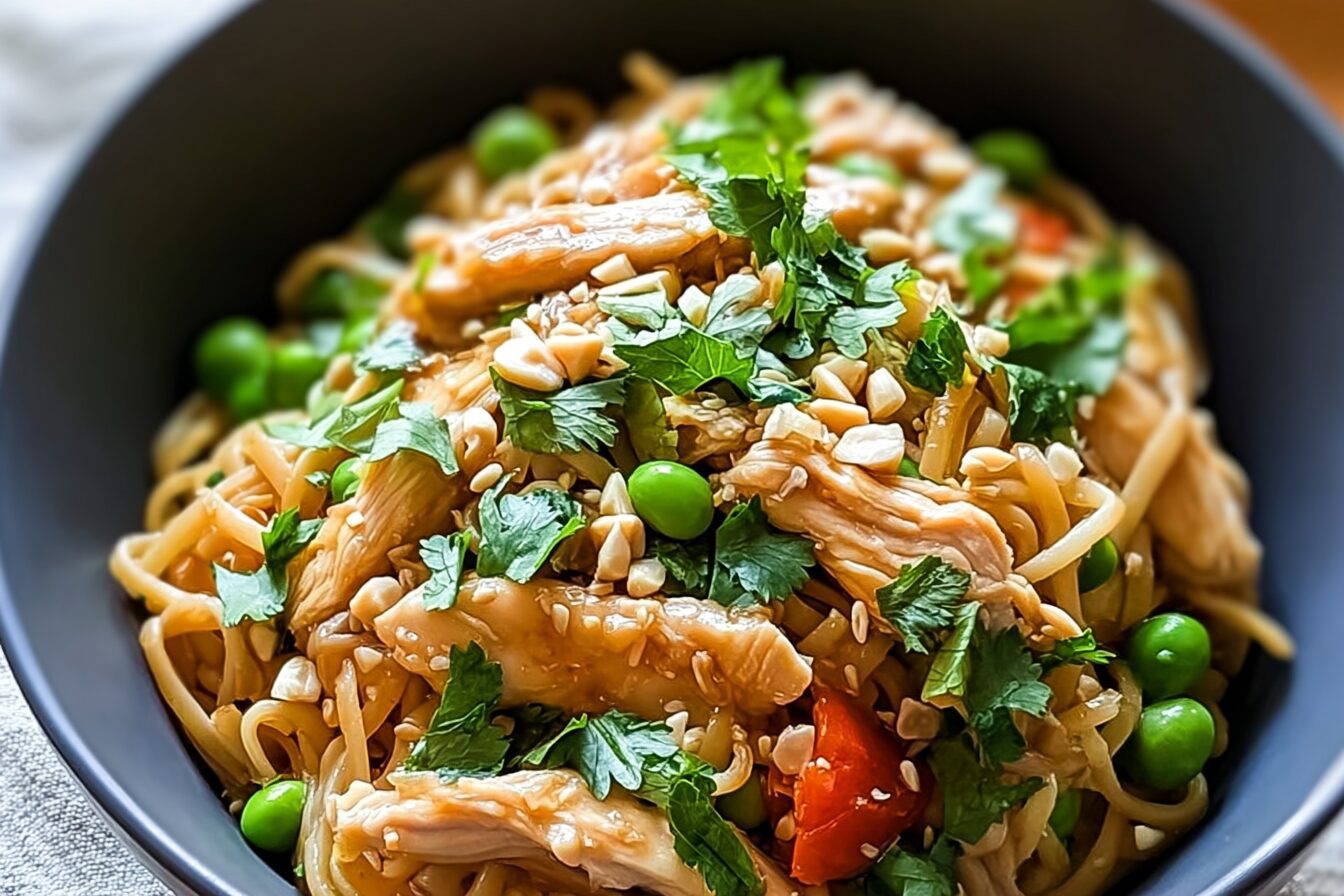 Slow Cooker Thai Chicken Noodles