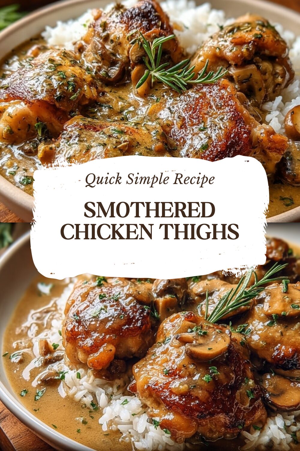 Smothered Chicken Thighs