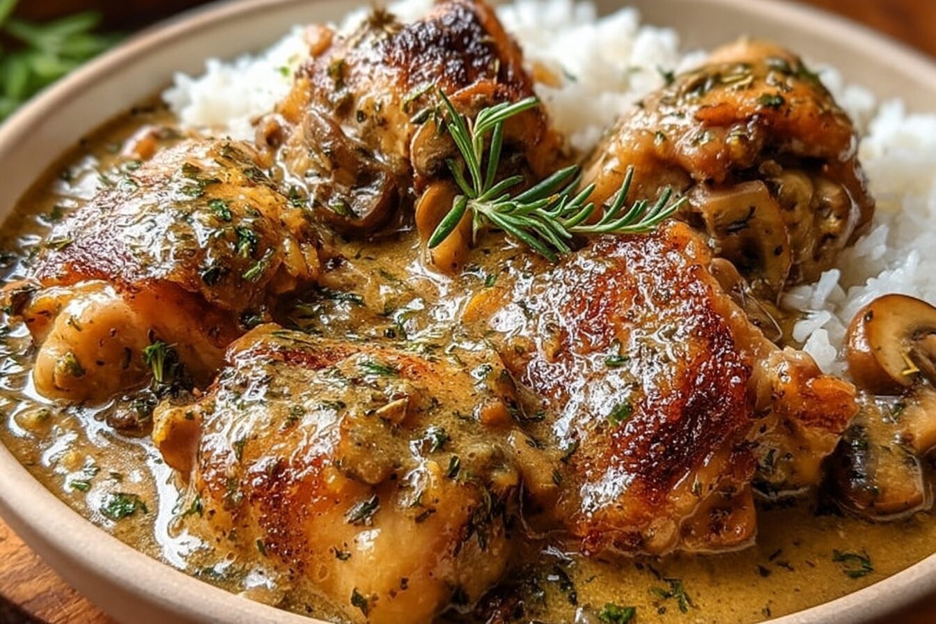 Smothered Chicken Thighs