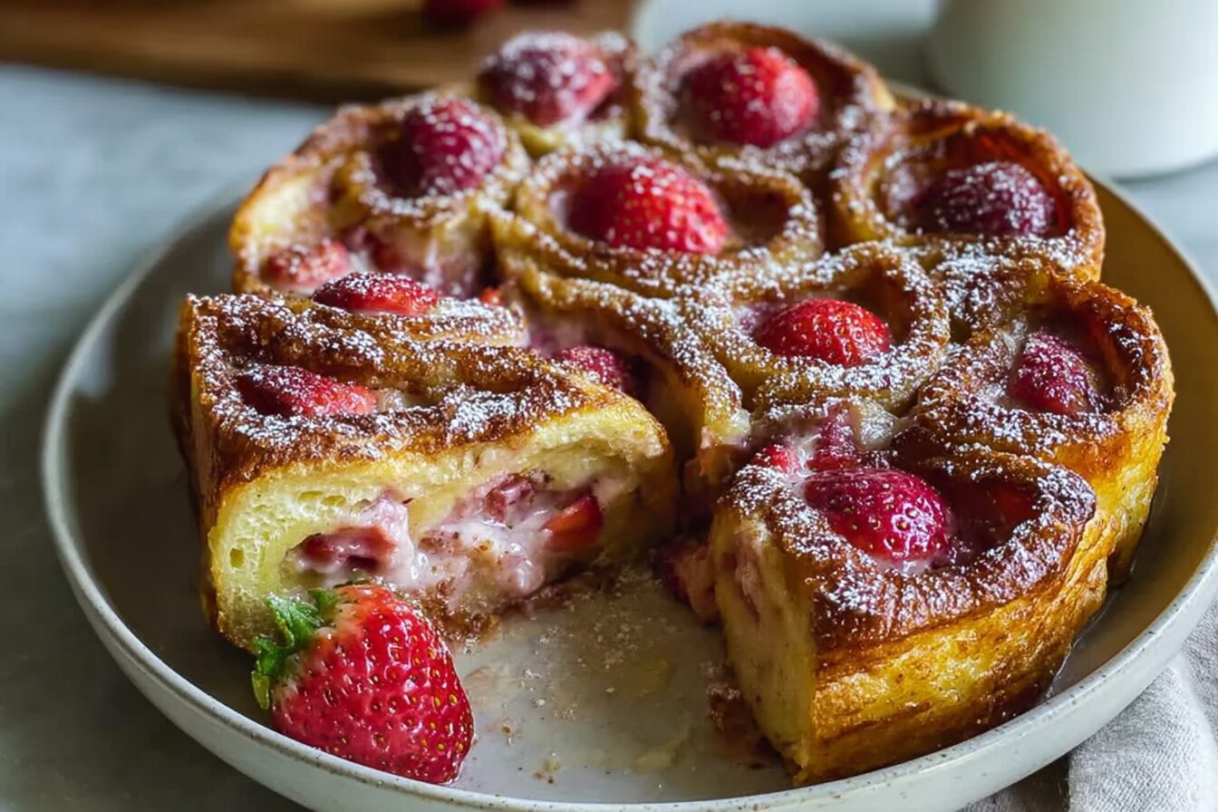 Strawberry And Cinnamon French Toast Roll Ups