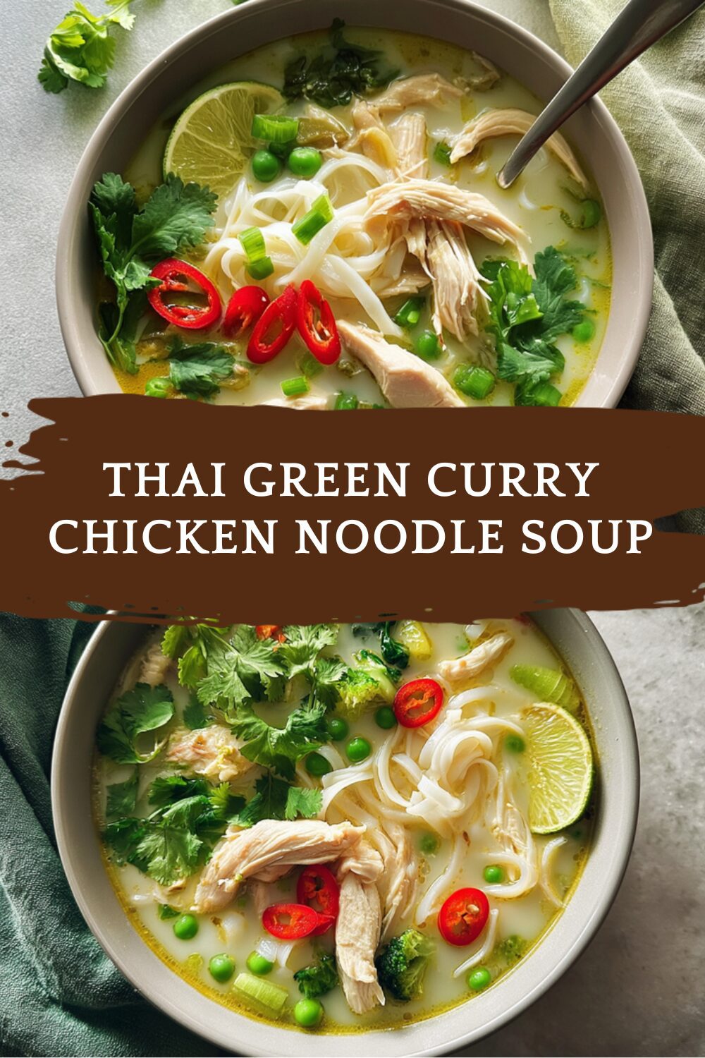 Thai Green Curry Chicken Noodle Soup