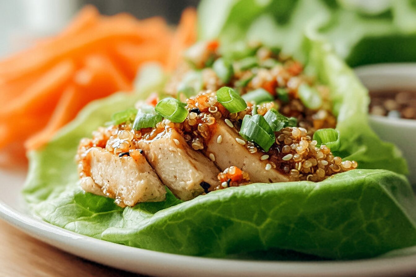 Chicken Quinoa Lettuce Wraps