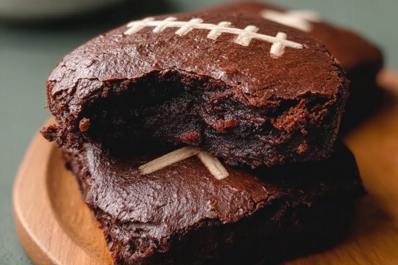 Fudgy Football Brownies