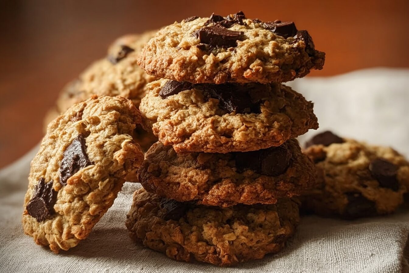 Vegan Oatmeal Chocolate Chip Cookies