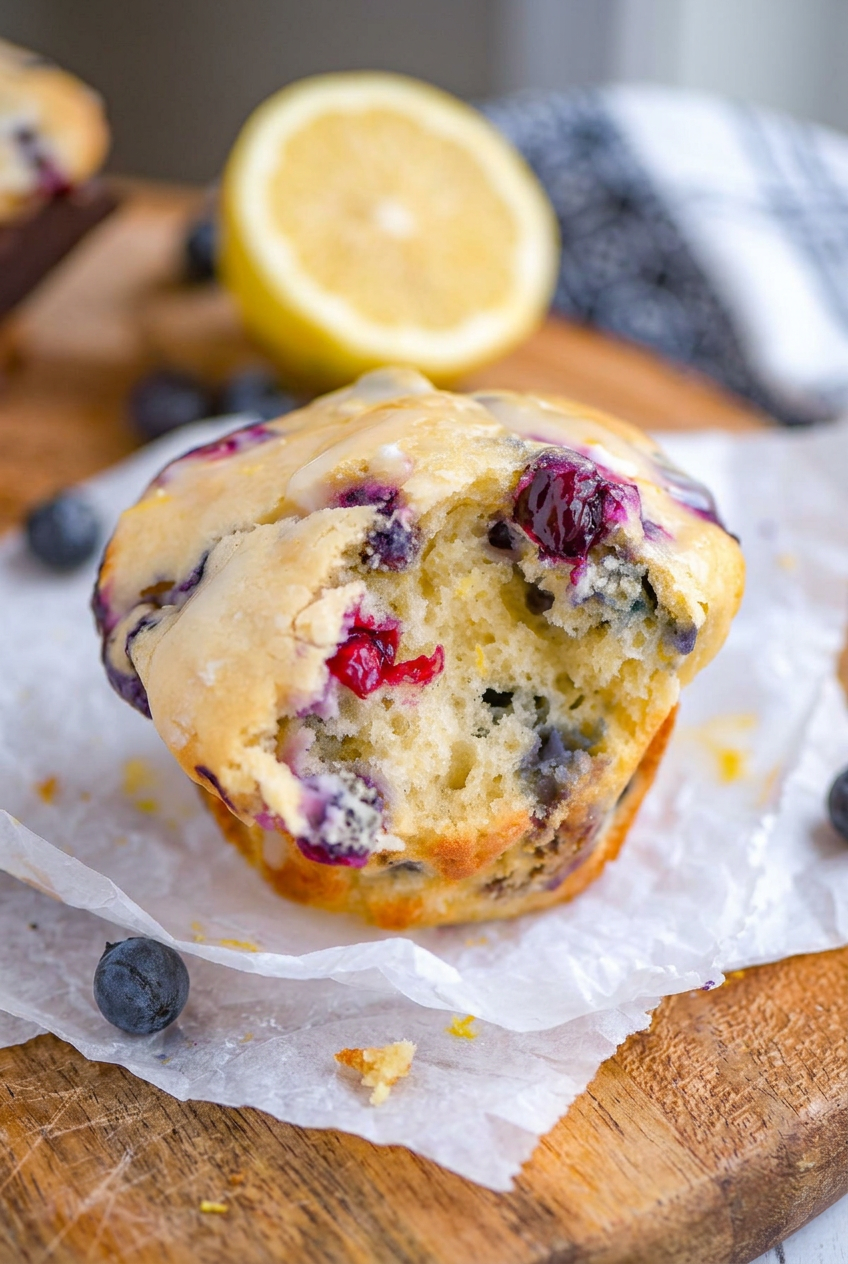 Blueberry Lemon Cream Cheese Muffins