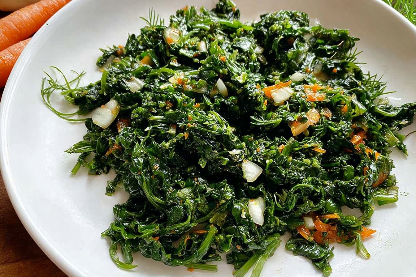Carrot Greens Stir Fry Recipe