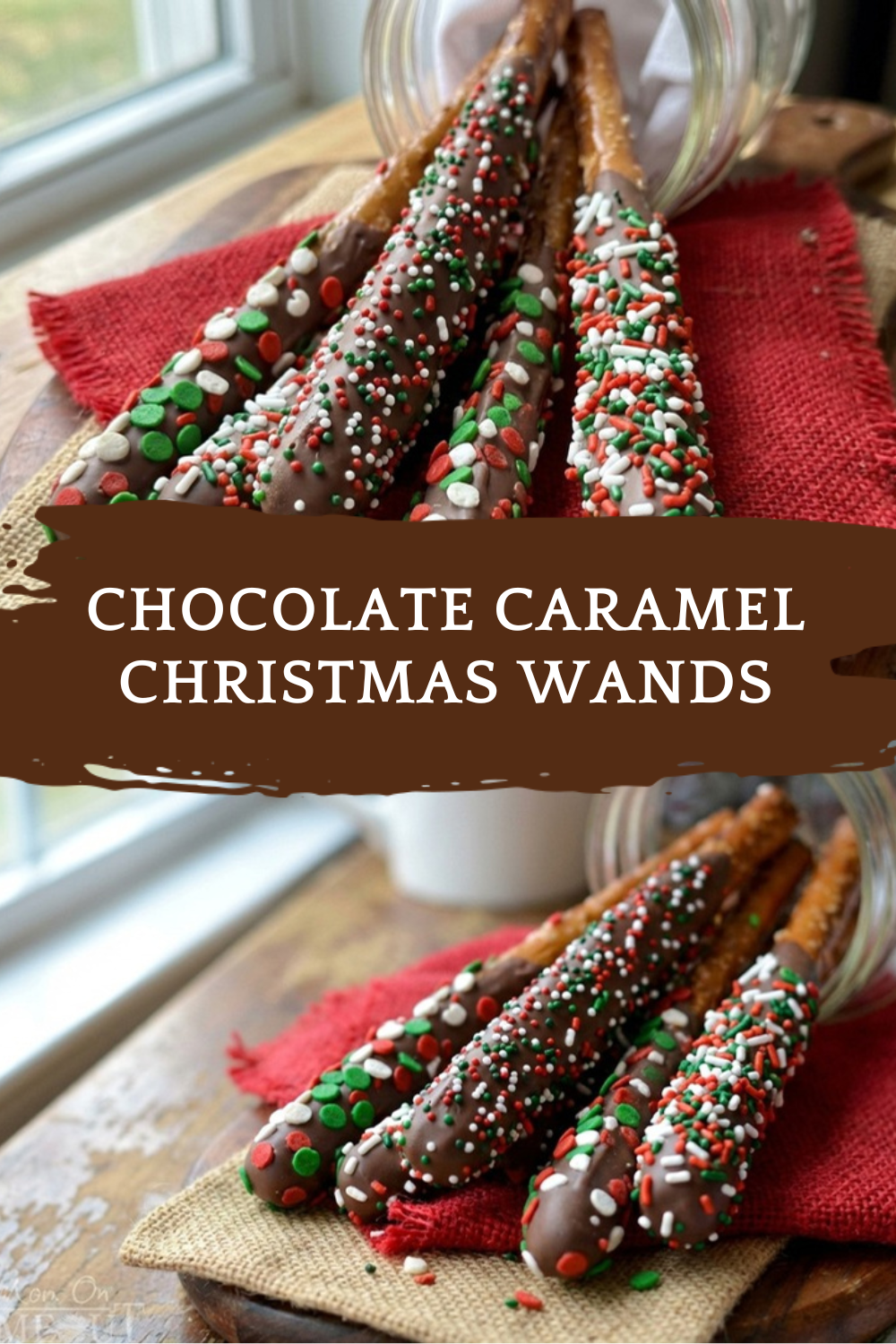 Chocolate Caramel Christmas Wands