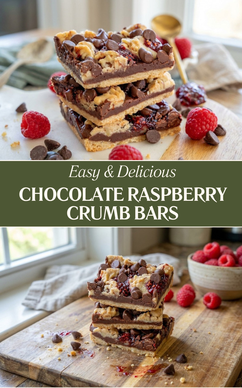 Chocolate Raspberry Crumb Bars