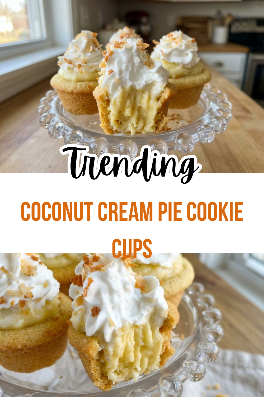 Coconut Cream Pie Cookie Cups