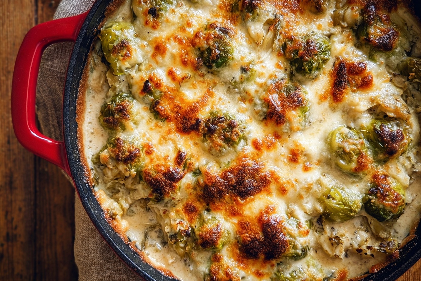 Creamy Brussels Sprouts Bake