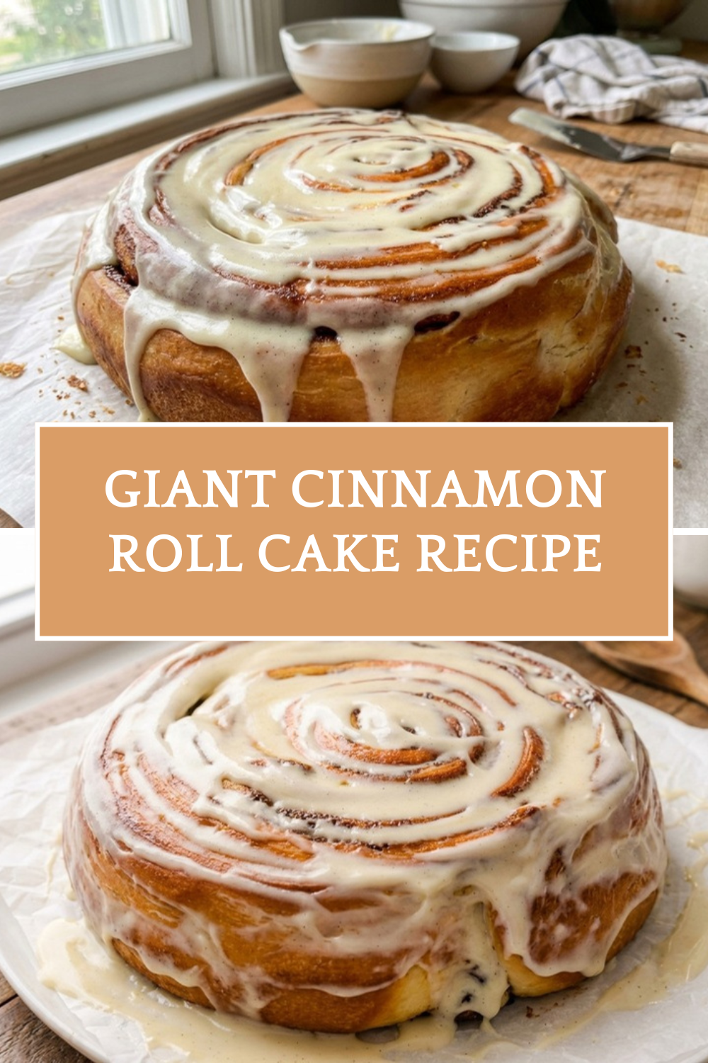 Giant Cinnamon Roll Cake Recipe