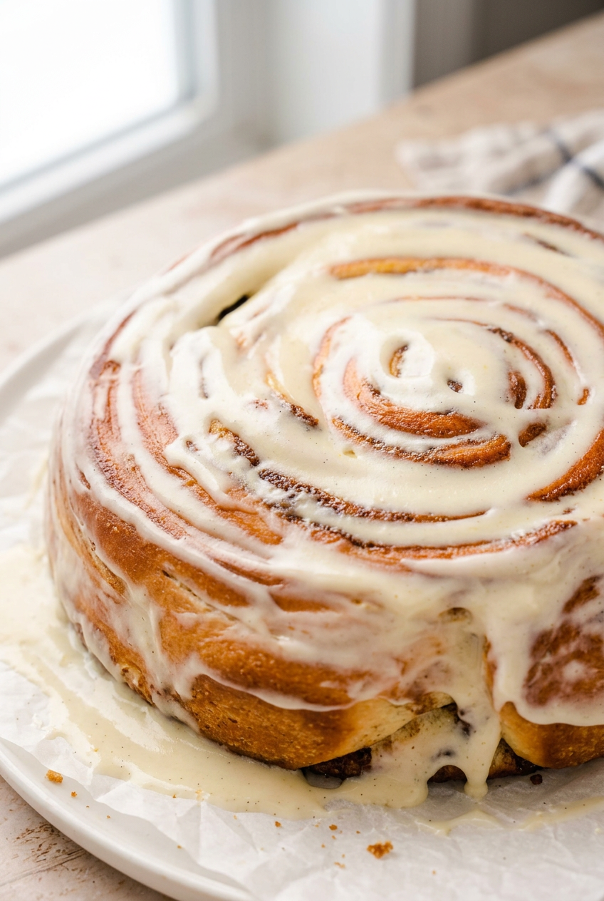 Giant Cinnamon Roll Cake Recipe