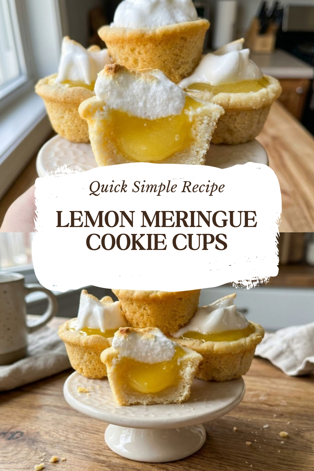 Lemon Meringue Cookie Cups