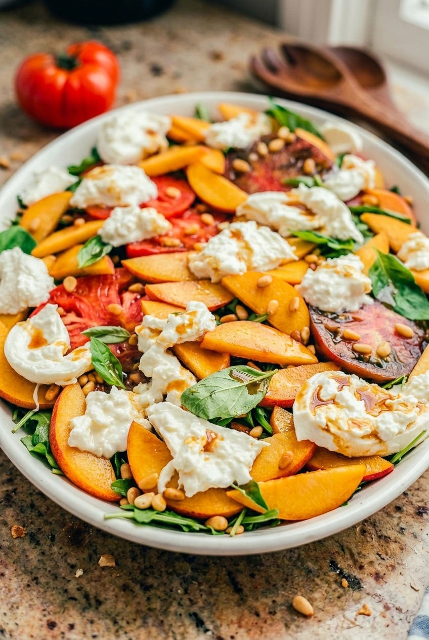 Peach Burrata Salad