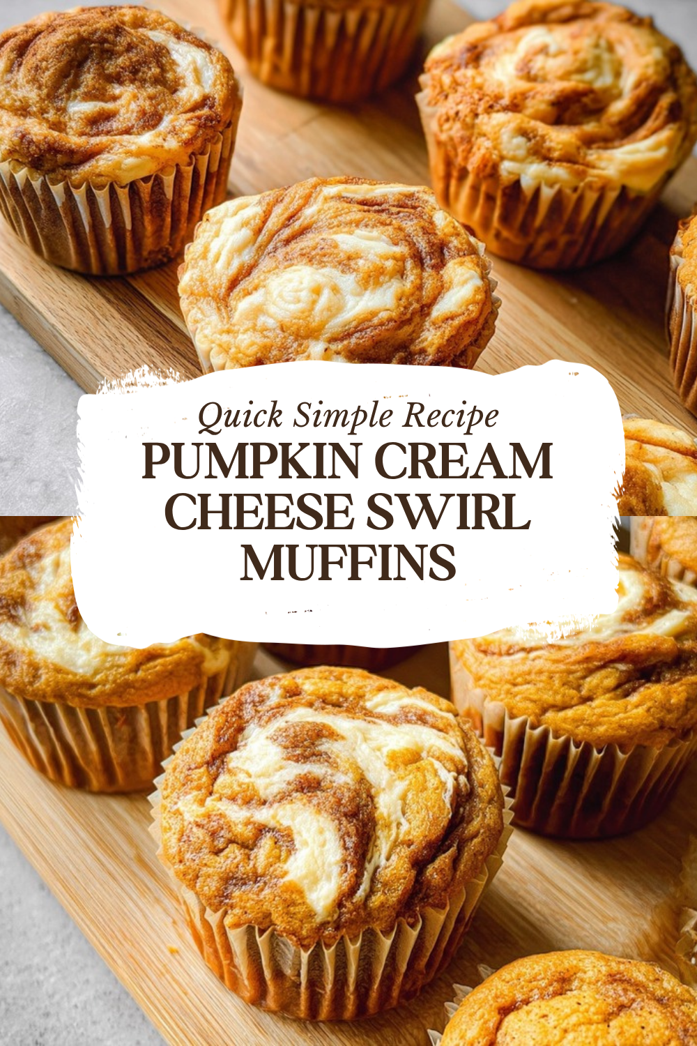 Pumpkin Cream Cheese Swirl Muffins