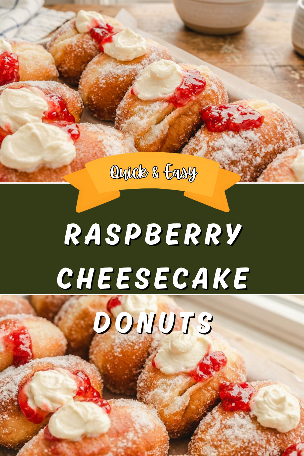 Raspberry Cheesecake Donuts