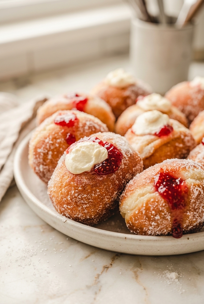 Raspberry Cheesecake Donuts