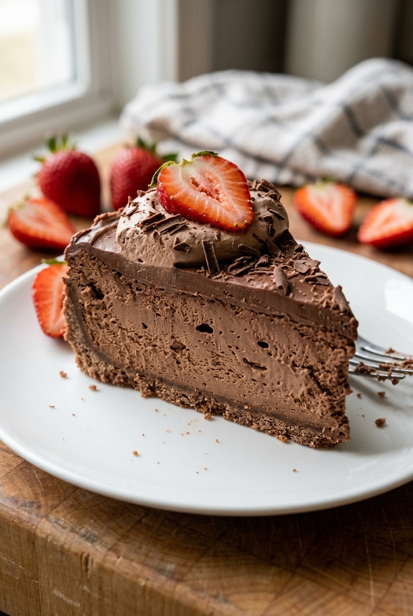 Triple Threat Chocolate Cheesecake