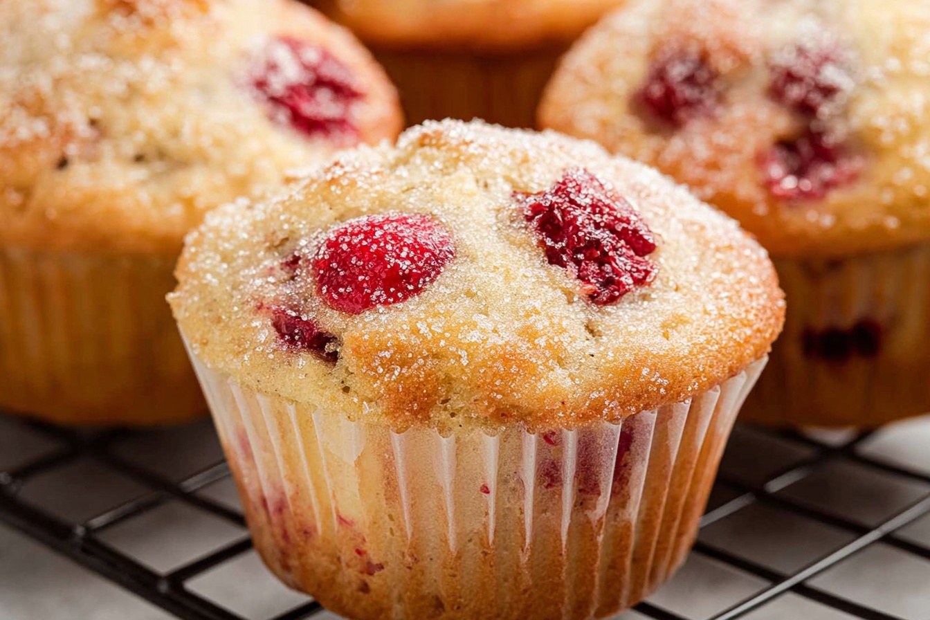 Vanilla Cranberry Sugar Muffins