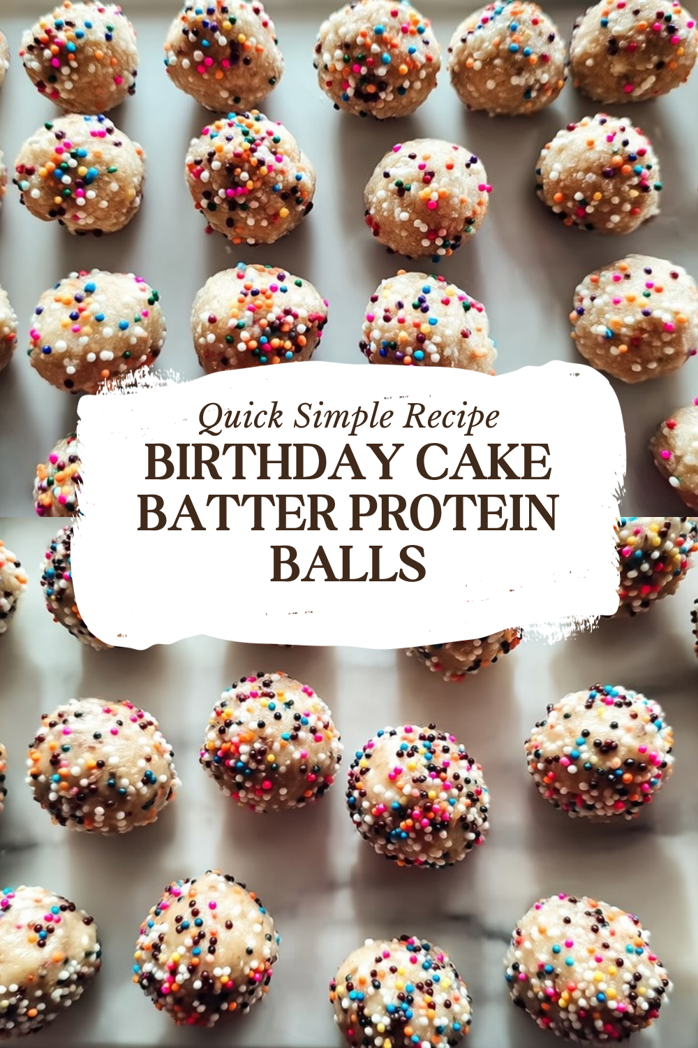 Birthday Cake Batter Protein Balls