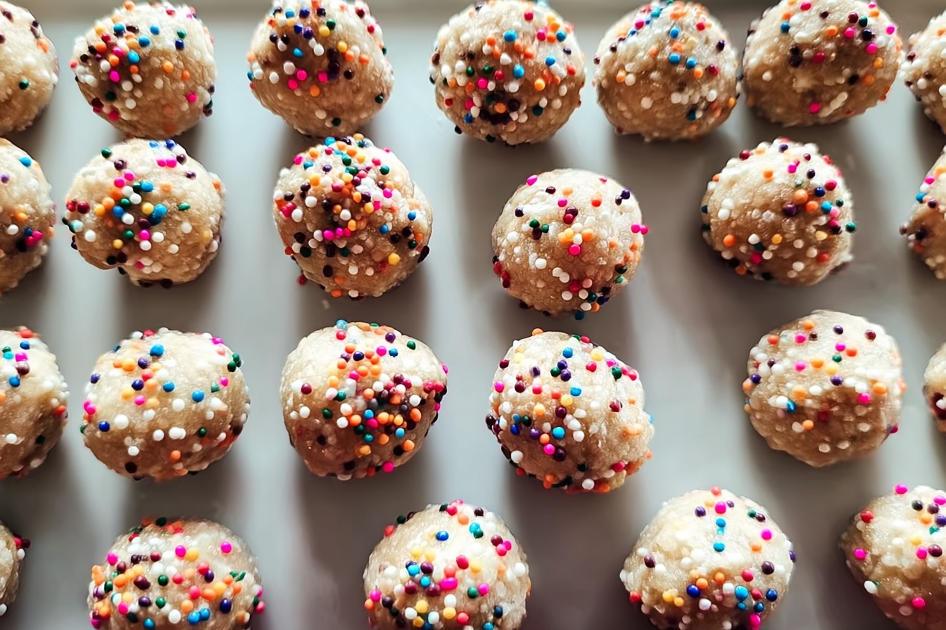 Birthday Cake Batter Protein Balls