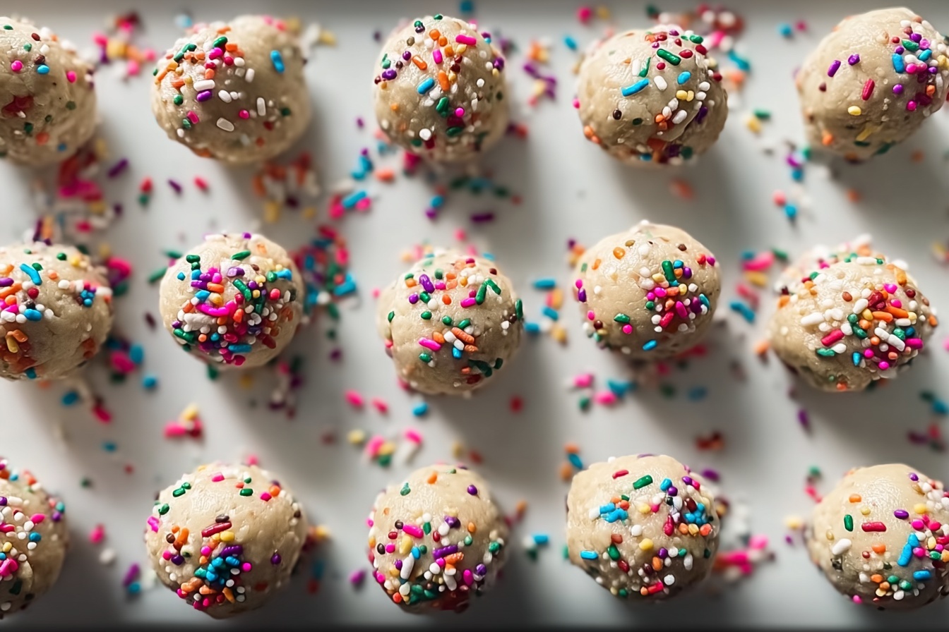 Birthday Cake Batter Protein Balls