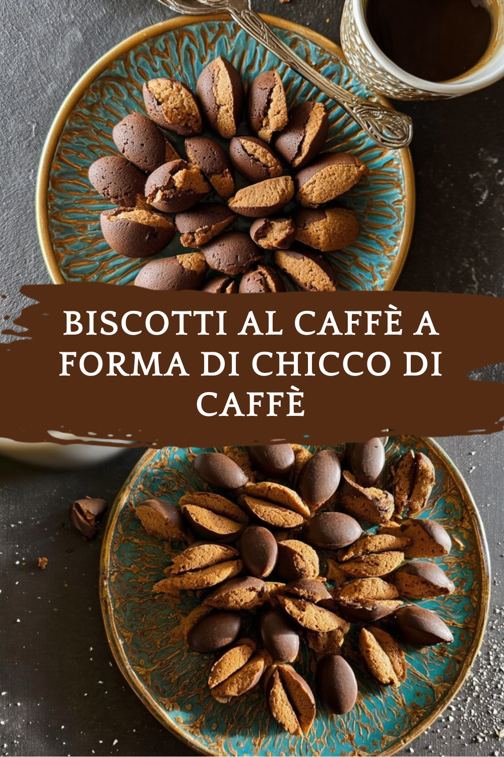 Biscotti Al Caffè A Forma Di Chicco Di Caffè