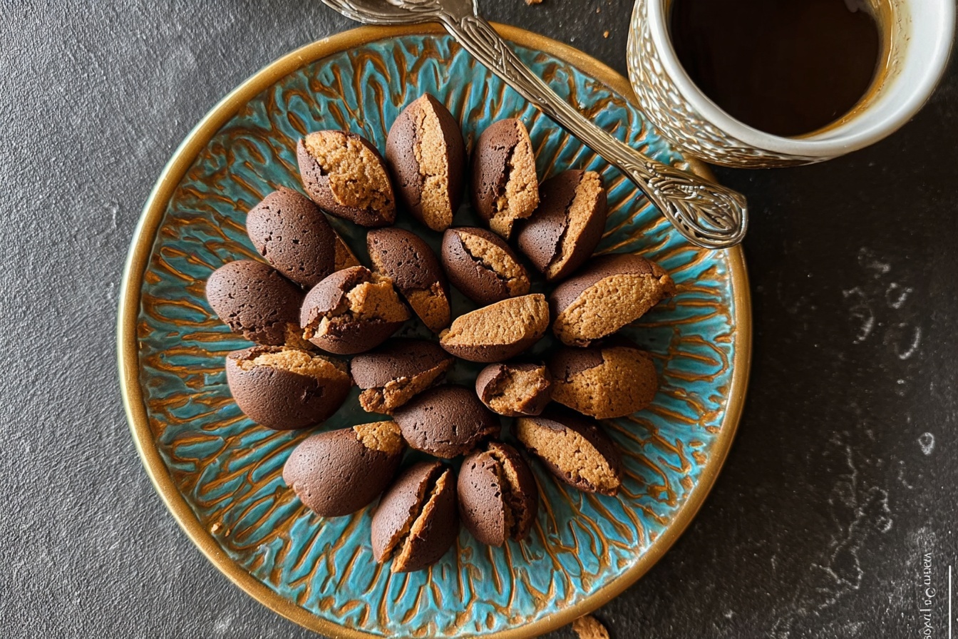 Biscotti Al Caffè A Forma Di Chicco Di Caffè
