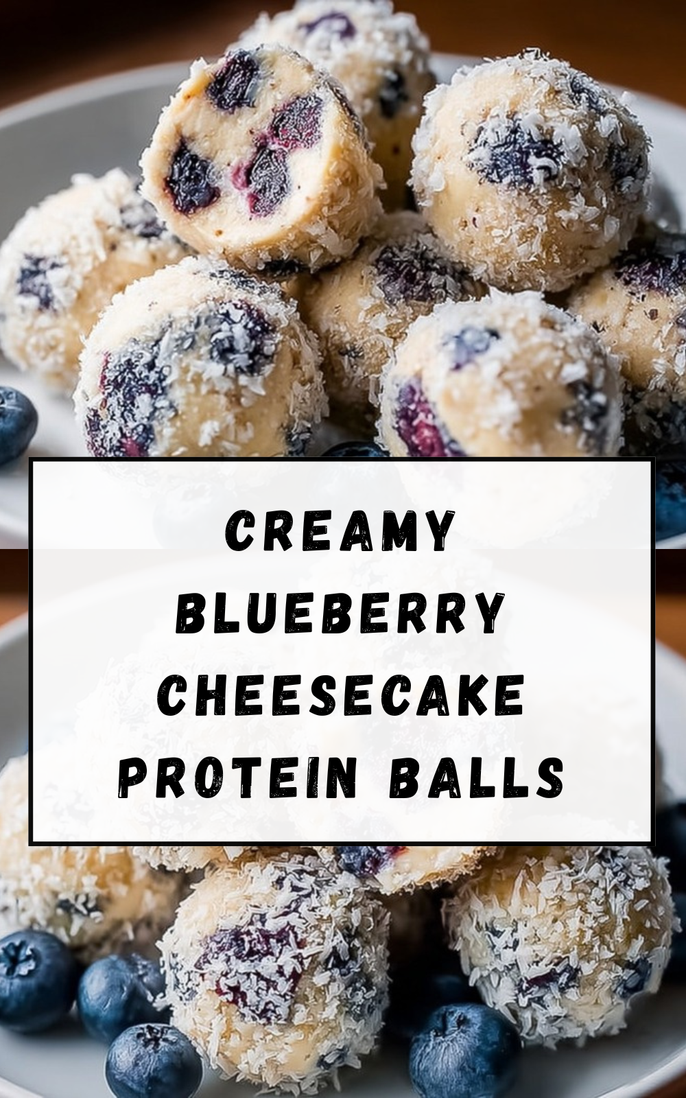 Creamy Blueberry Cheesecake Protein Balls