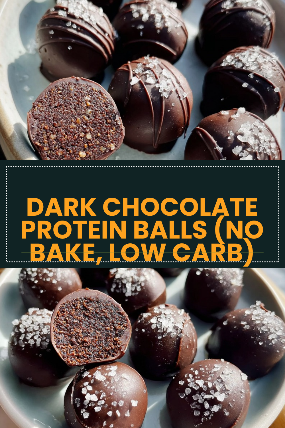 Dark Chocolate Protein Balls (No Bake, Low Carb)