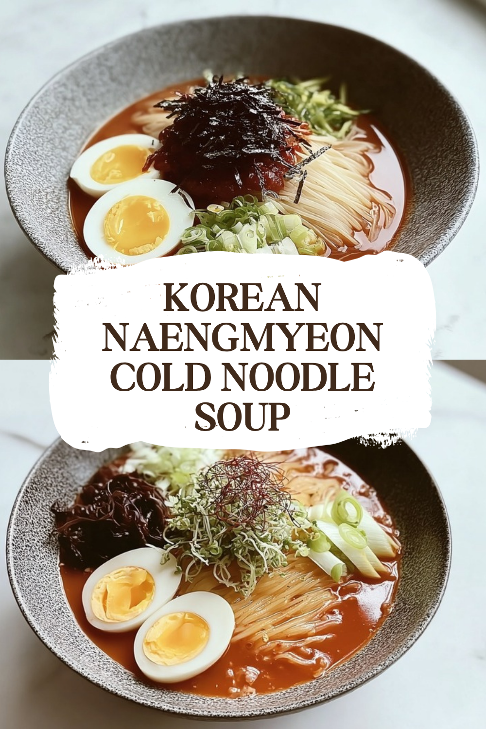 Korean Naengmyeon Cold Noodle Soup