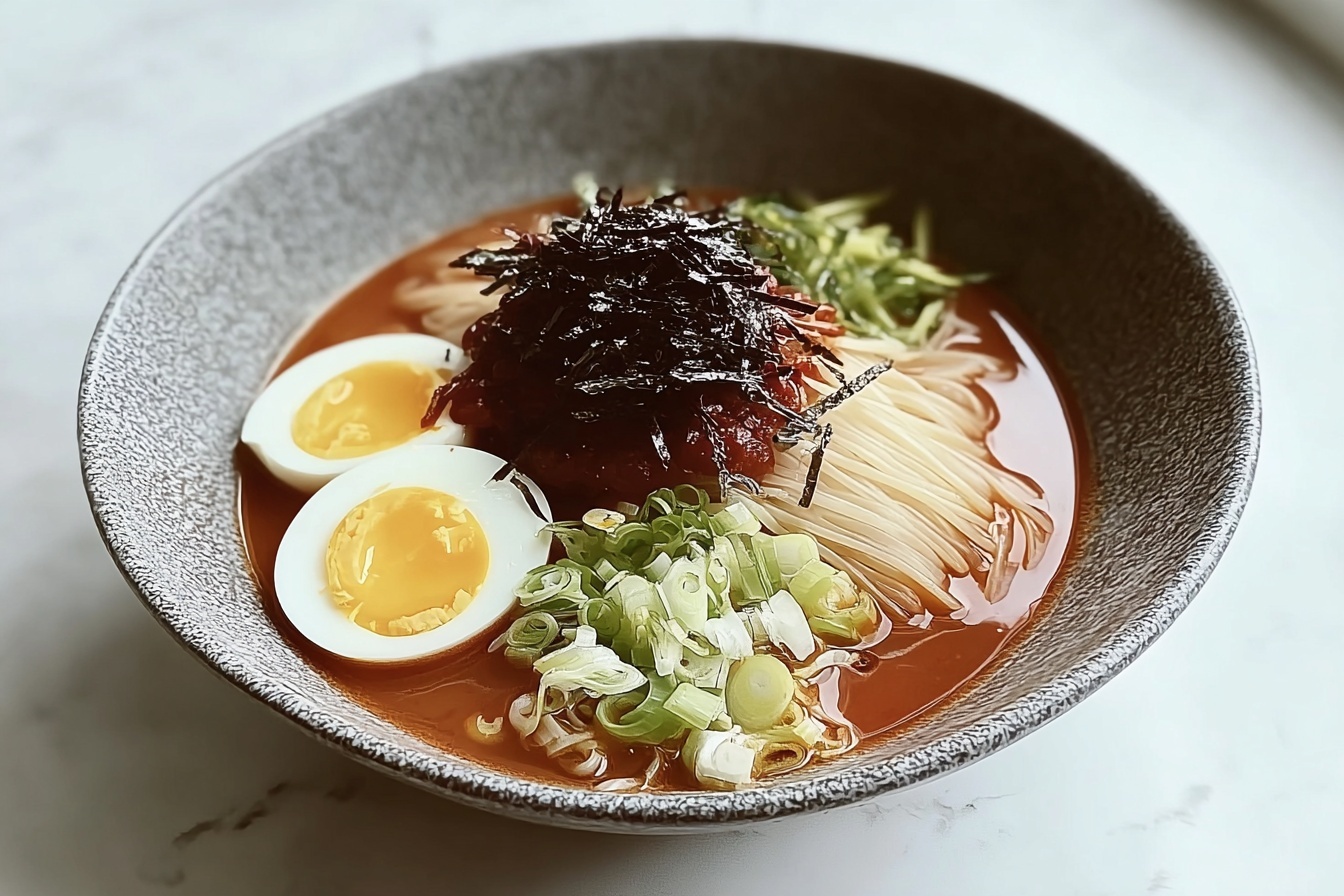 Korean Naengmyeon Cold Noodle Soup