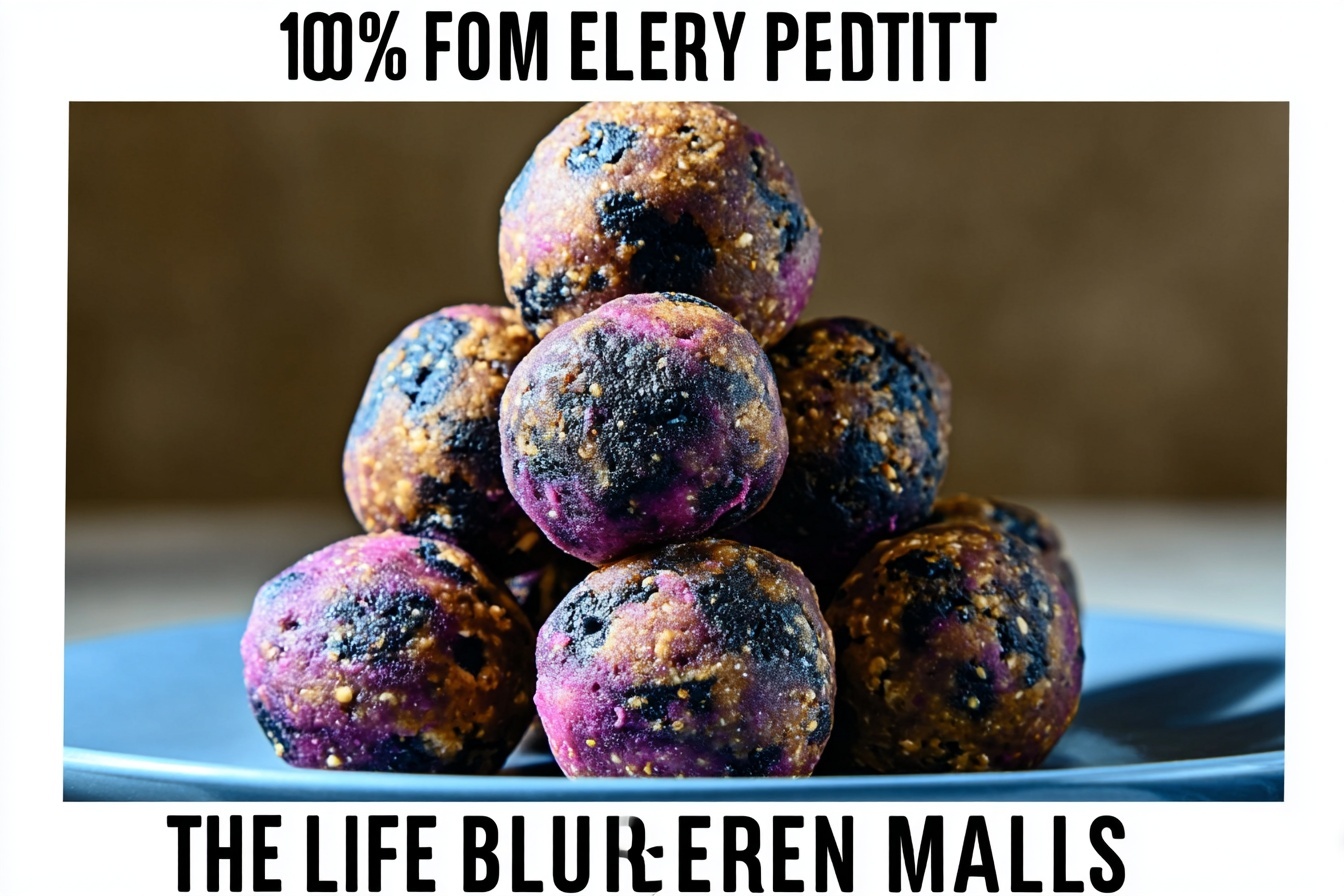 Low Calorie Blueberry Protein Balls