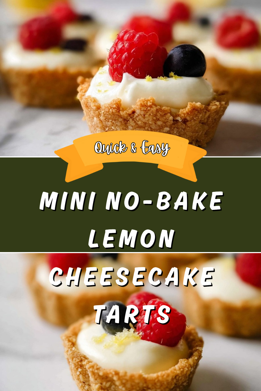 Mini No-Bake Lemon Cheesecake Tarts