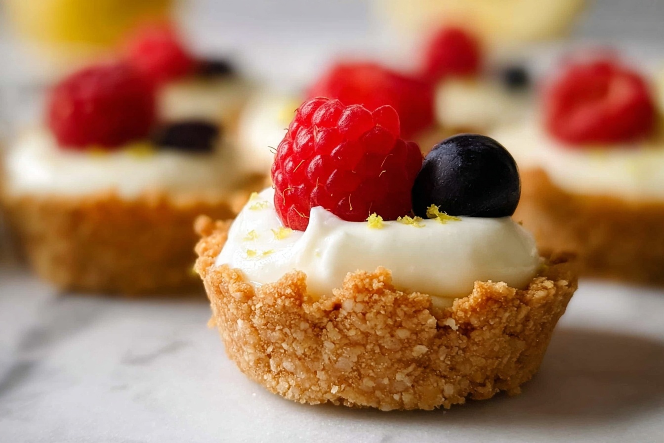 Mini No-Bake Lemon Cheesecake Tarts