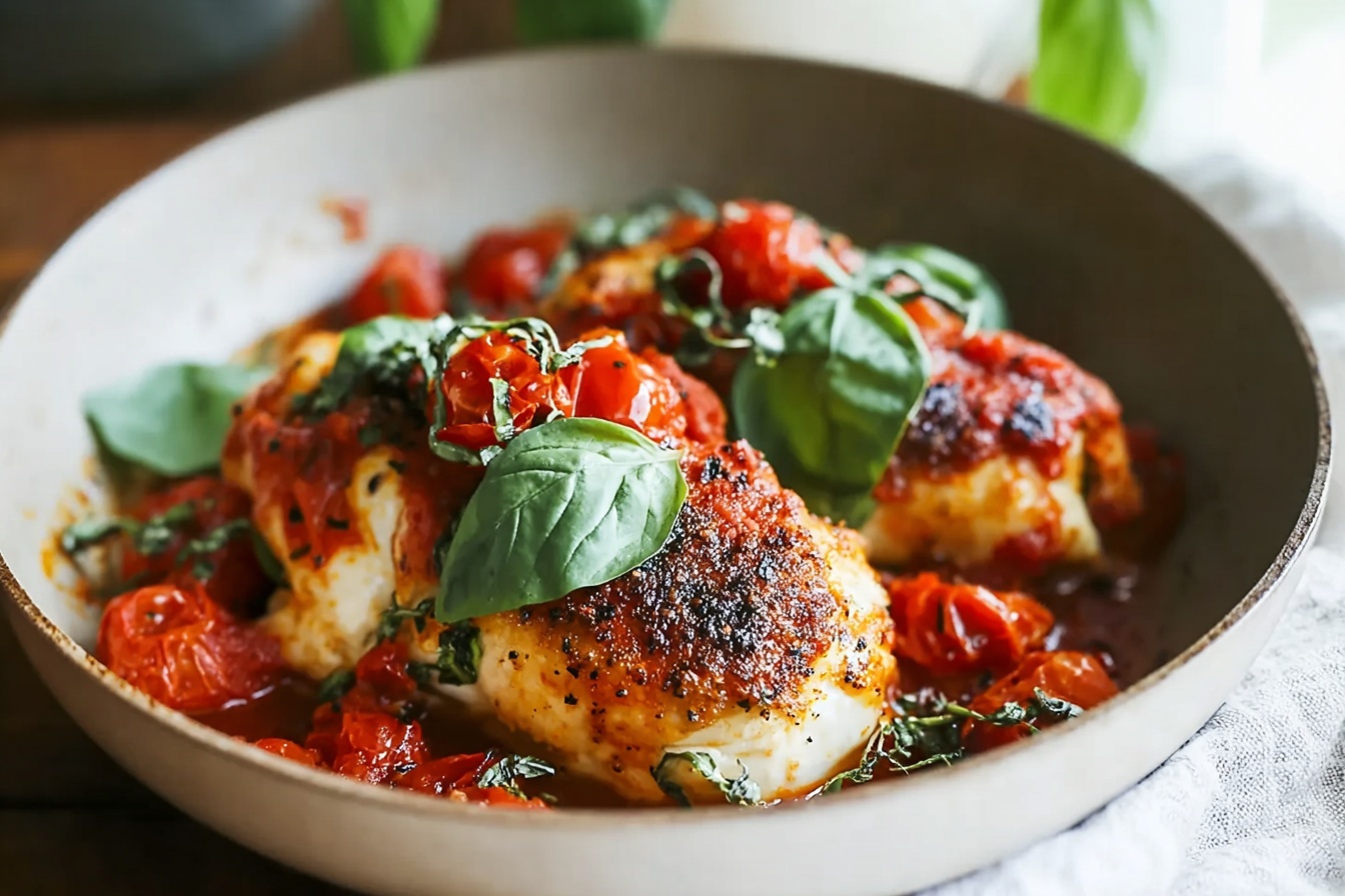 Mozzarella Stuffed Chicken Pomodoro