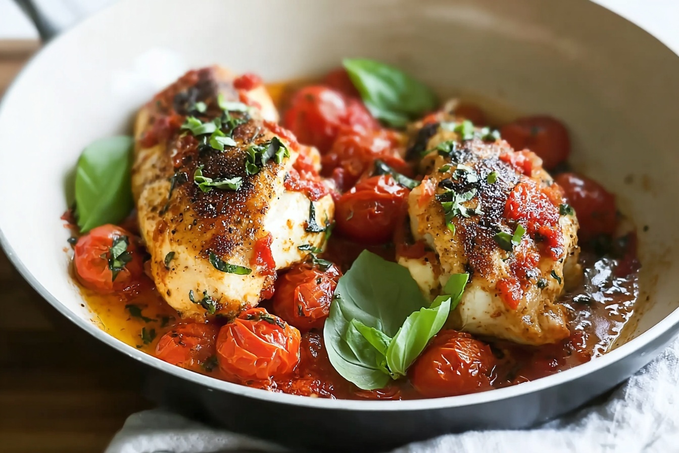 Mozzarella Stuffed Chicken Pomodoro