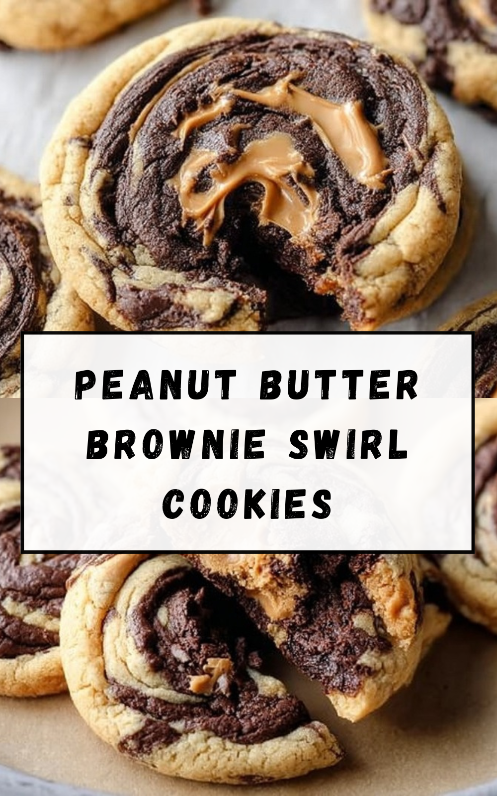 Peanut Butter Brownie Swirl Cookies