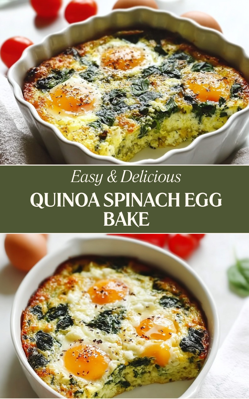 Quinoa Spinach Egg Bake
