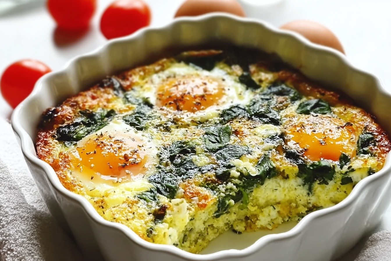 Quinoa Spinach Egg Bake