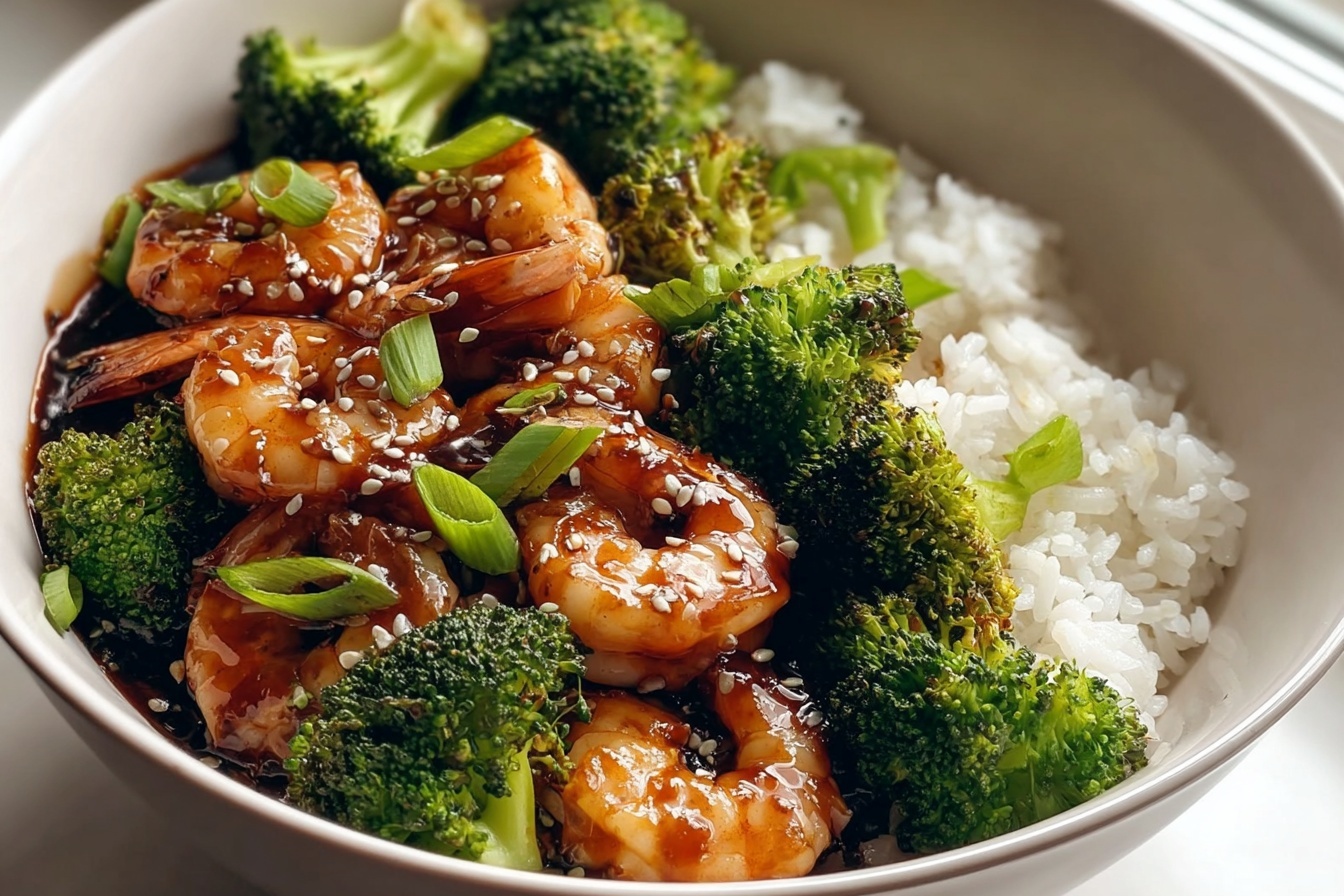 Shrimp And Broccoli Teriyaki Bowl