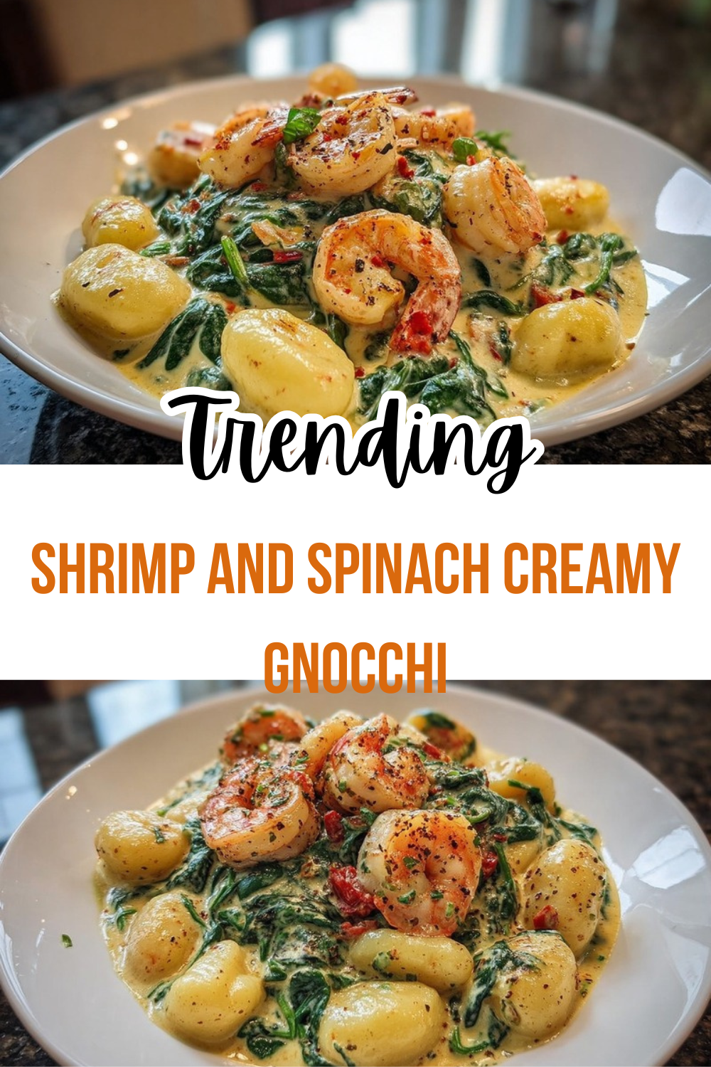 Shrimp And Spinach Creamy Gnocchi