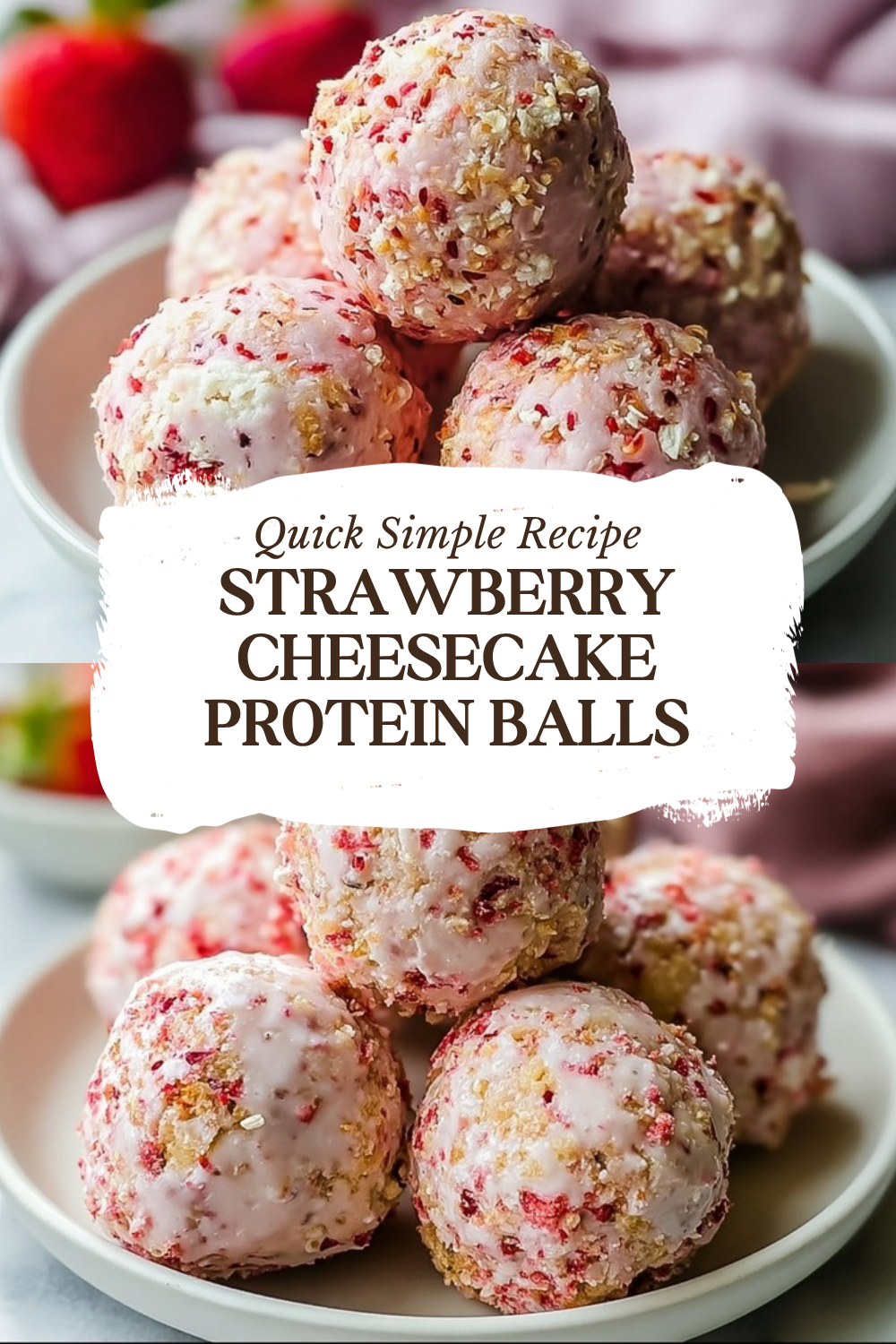 Strawberry Cheesecake Protein Balls