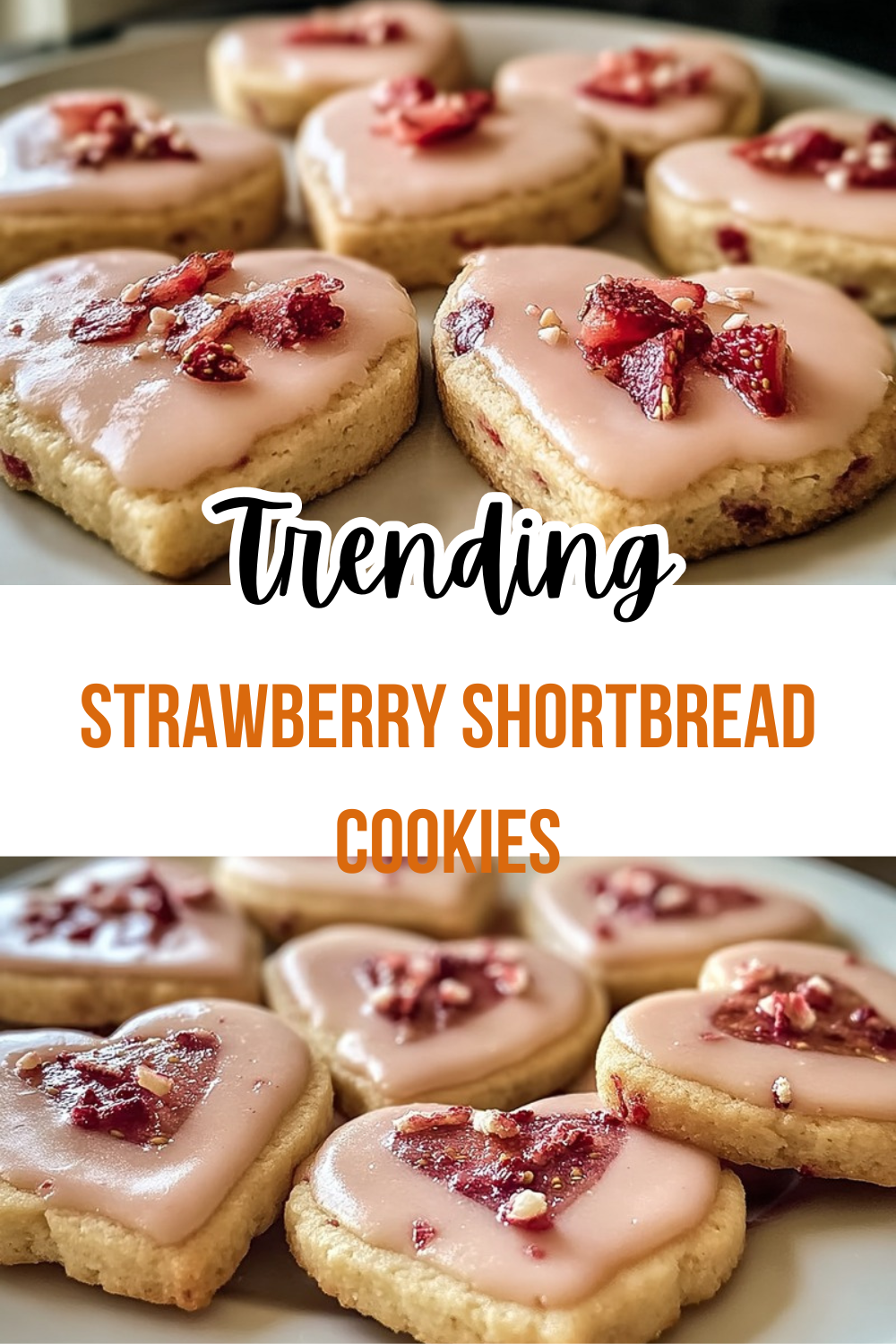 Strawberry Shortbread Cookies