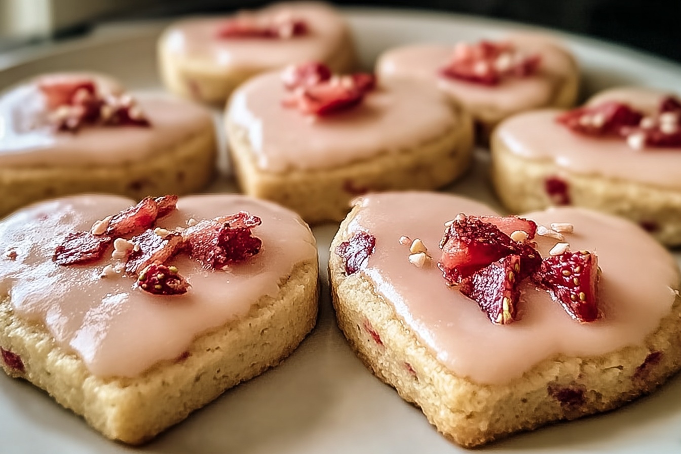Strawberry Shortbread Cookies