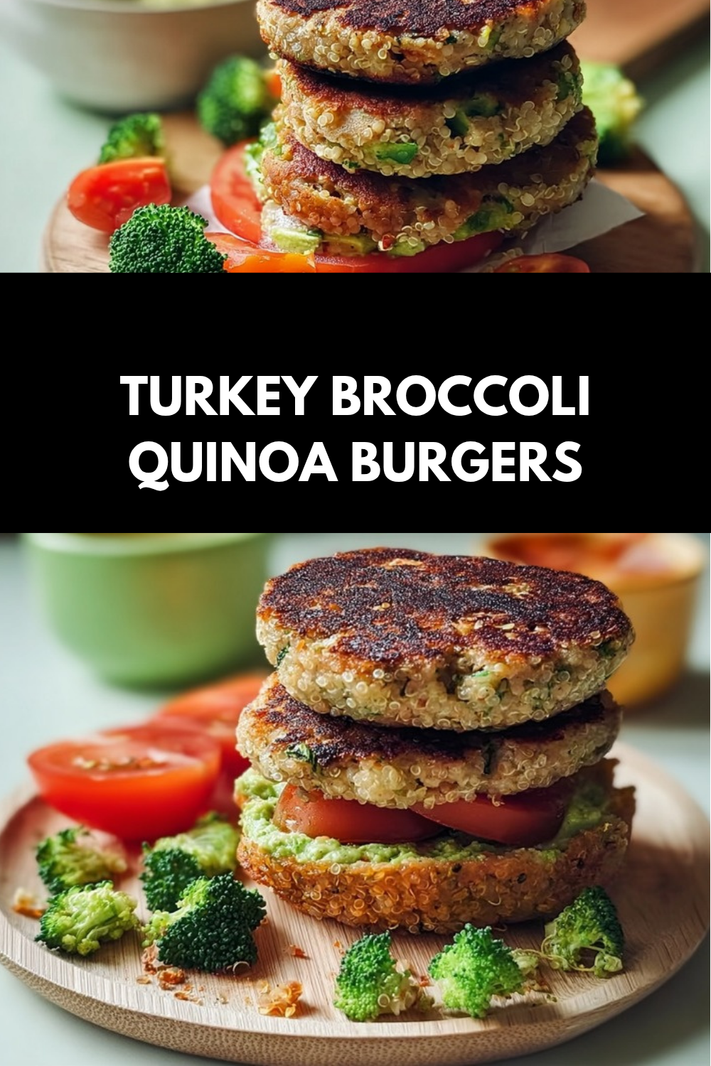 Turkey Broccoli Quinoa Burgers
